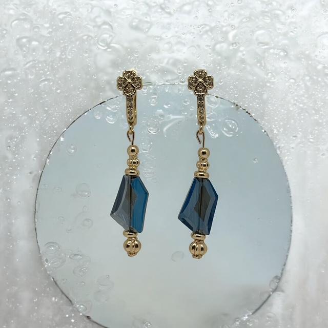 Boucles d'oreilles en cristal et plaqué or 18K 3101