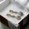 Boucles d'oreilles en cristal, émaux et plaqué or 18K 3087