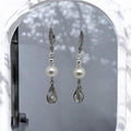 Boucles d'oreilles perle et argent 3079