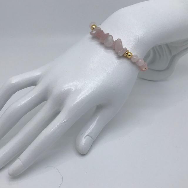 Bracelet en quartz rose 1072