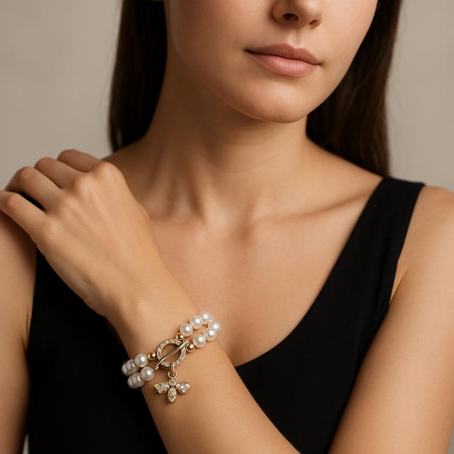Bracelet double perles 1189