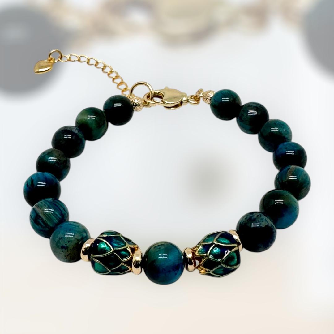 Bracelet en chrysocolle naturelle 1148