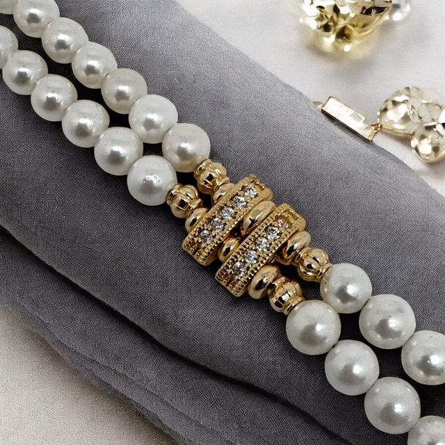 Bracelet double rangs en perles 1190