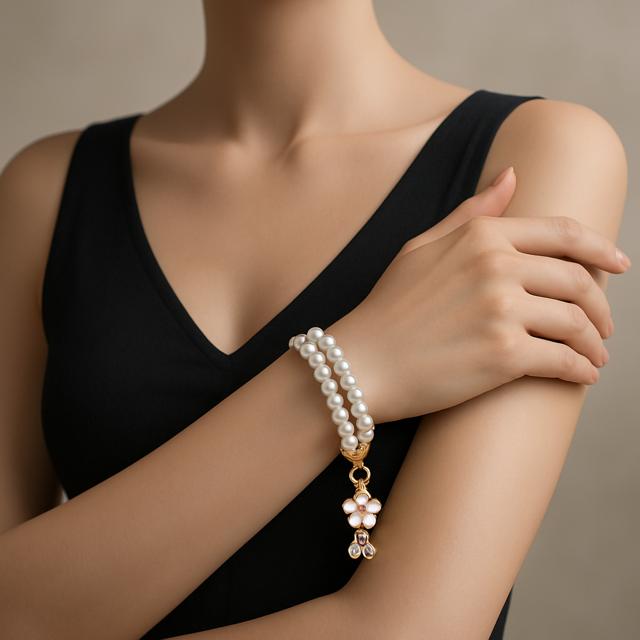 Bracelet double en perles  naturelles 1188