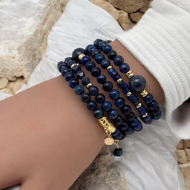 Bracelet manchette lapis-lazuli naturel 1157