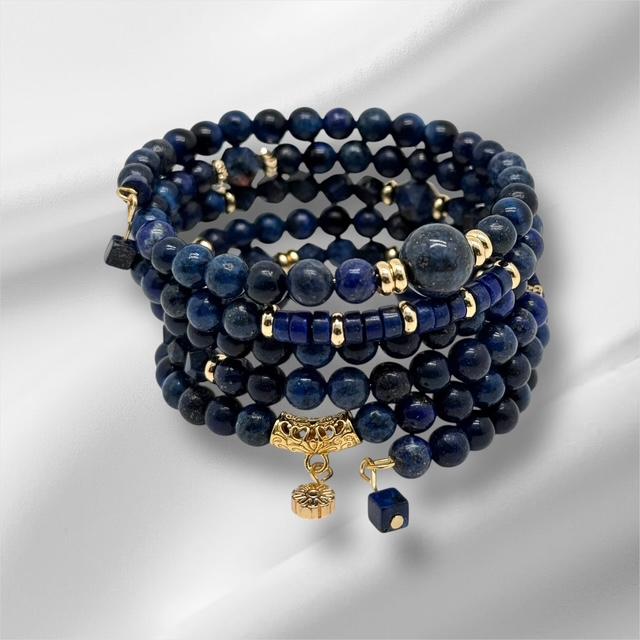 Bracelet manchette lapis-lazuli naturel 1157