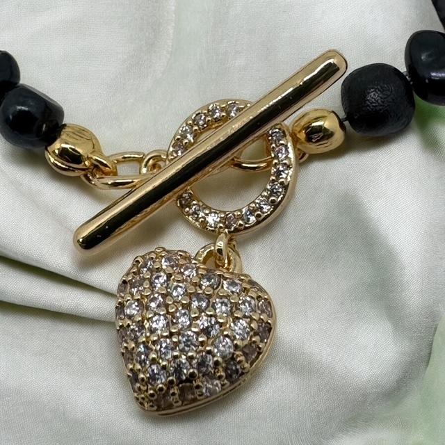 Bracelet perles baroques bleues nuit 1181