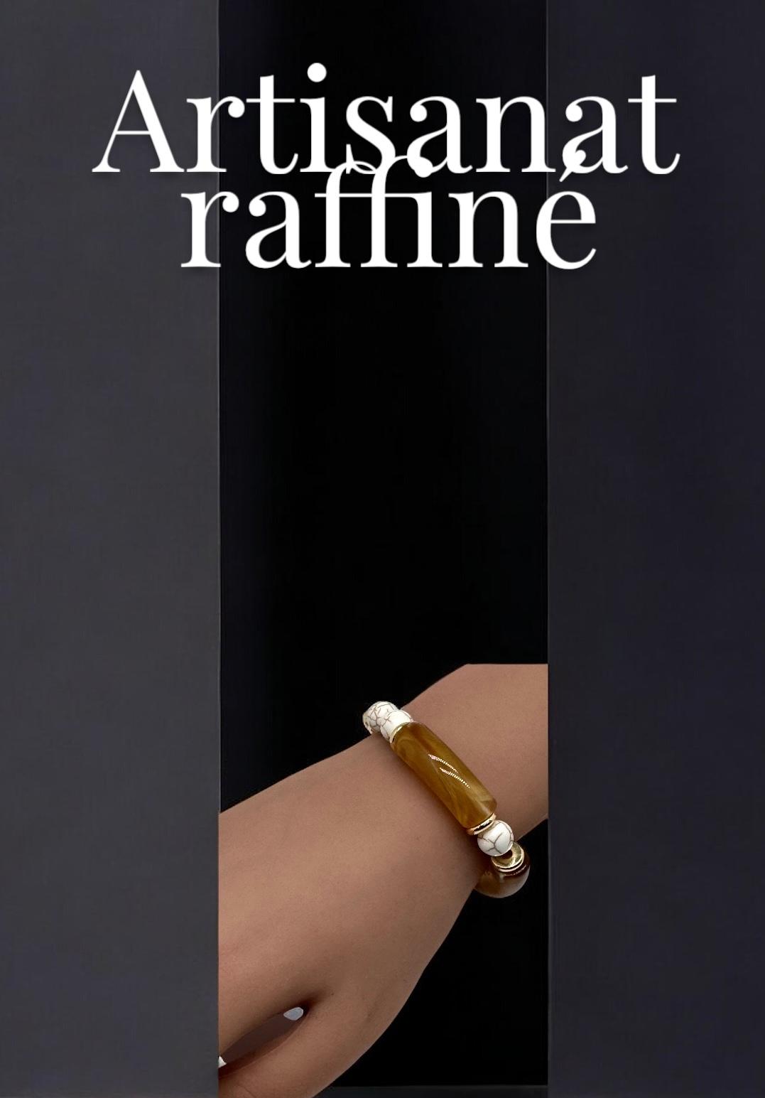 Bracelet howlite et bakélite 1169