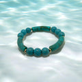 Bracelet howlite turquoise et bakélite 1166