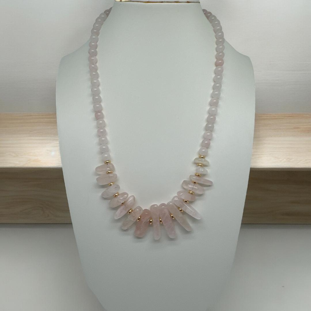 Collier en quartz rose 2145