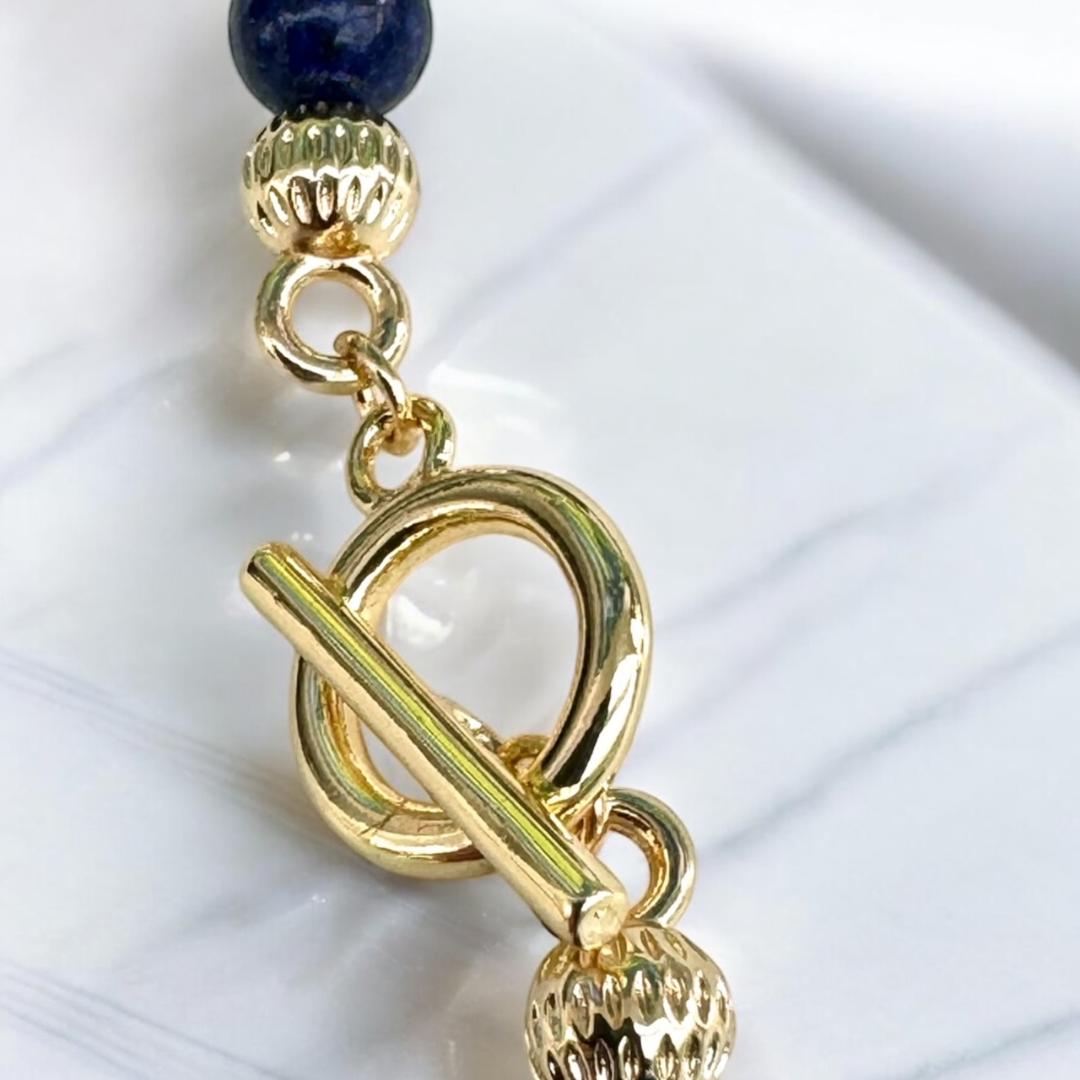 Collier lapis-lazuli double rangs 2166