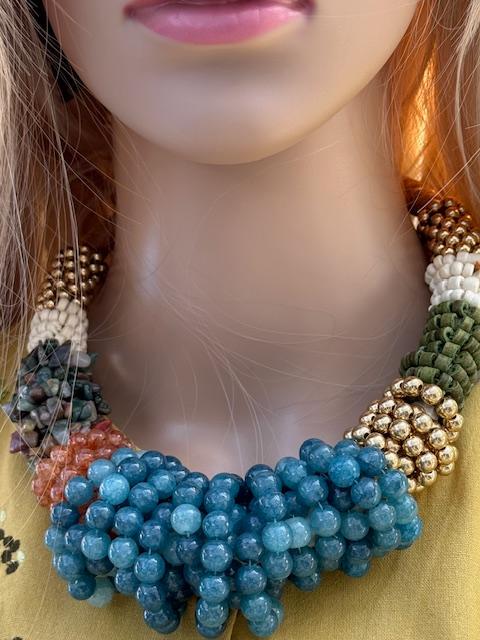 Collier ethnique en pierres naturelles 2194