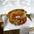 Bracelet manchette aventurine orange naturelle 1171