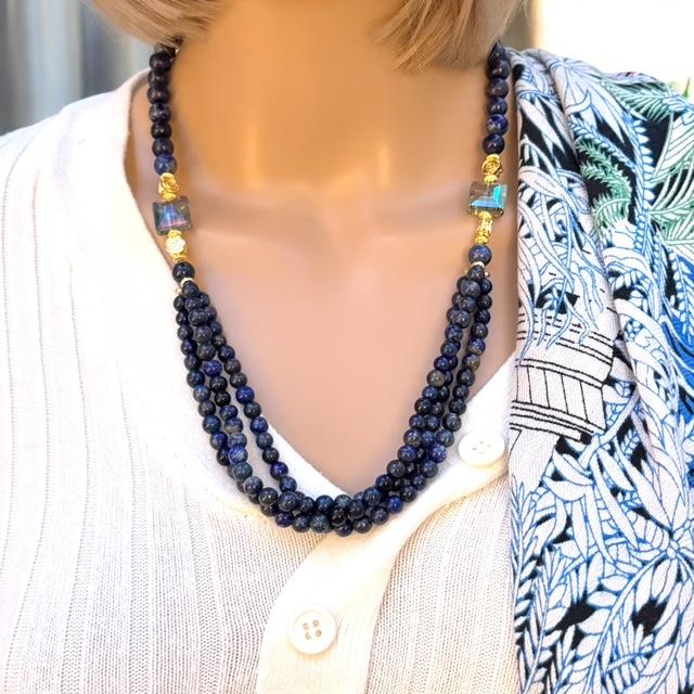 Collier en lapis-lazuli 2178