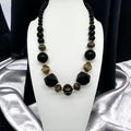Collier en obsidienne et perles fantaisies 2137