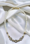 collier en perles d'eau douce strass et cristal 2138