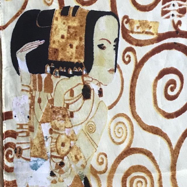 Foulard écharpe en soie naturelle motif "Klimt" 4018