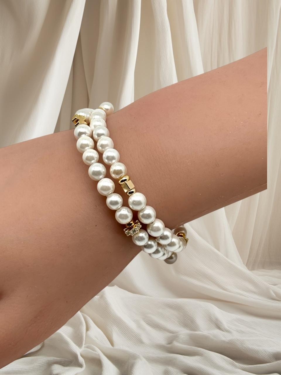 Bracelet double rang en perles naturelles 1130