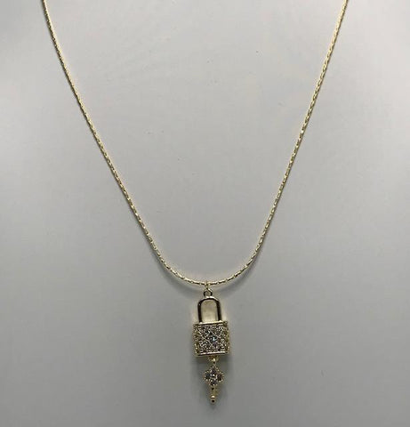 Collier plaqué or "cadenas" 2034