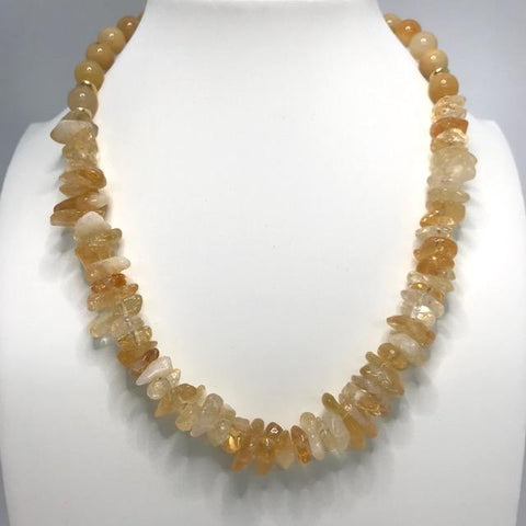 Collier ras de cou citrine naturelle 2055