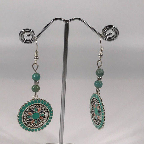 3001 Boucles d'oreilles en métal peint