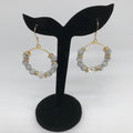Boucles d'oreilles créoles strass et cristal 3028