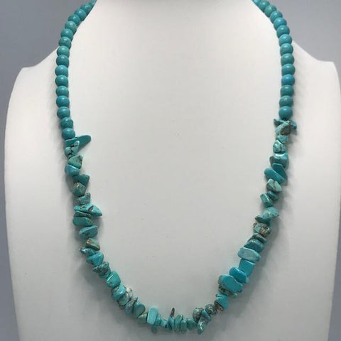 Collier en turquoise et howlite 2053 bis