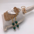 Boucles d'oreilles en malachite naturelle 3027