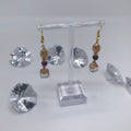 Boucles d'oreilles cristal et améthyste 3034