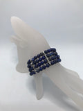 1005 bracelet 4 rangs en lapis-lazuli