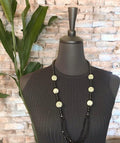 Collier obsidienne sautoir long 2083 bis